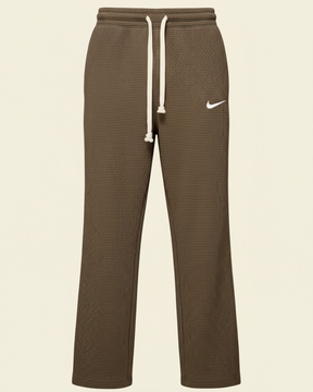 St. Martin Co Charcoal Waffle-Knit Drawstring Jogger Trousers — side view