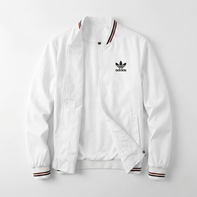 St. Martin Co AD Sand Stripe Collar Bomber Jacket — back view