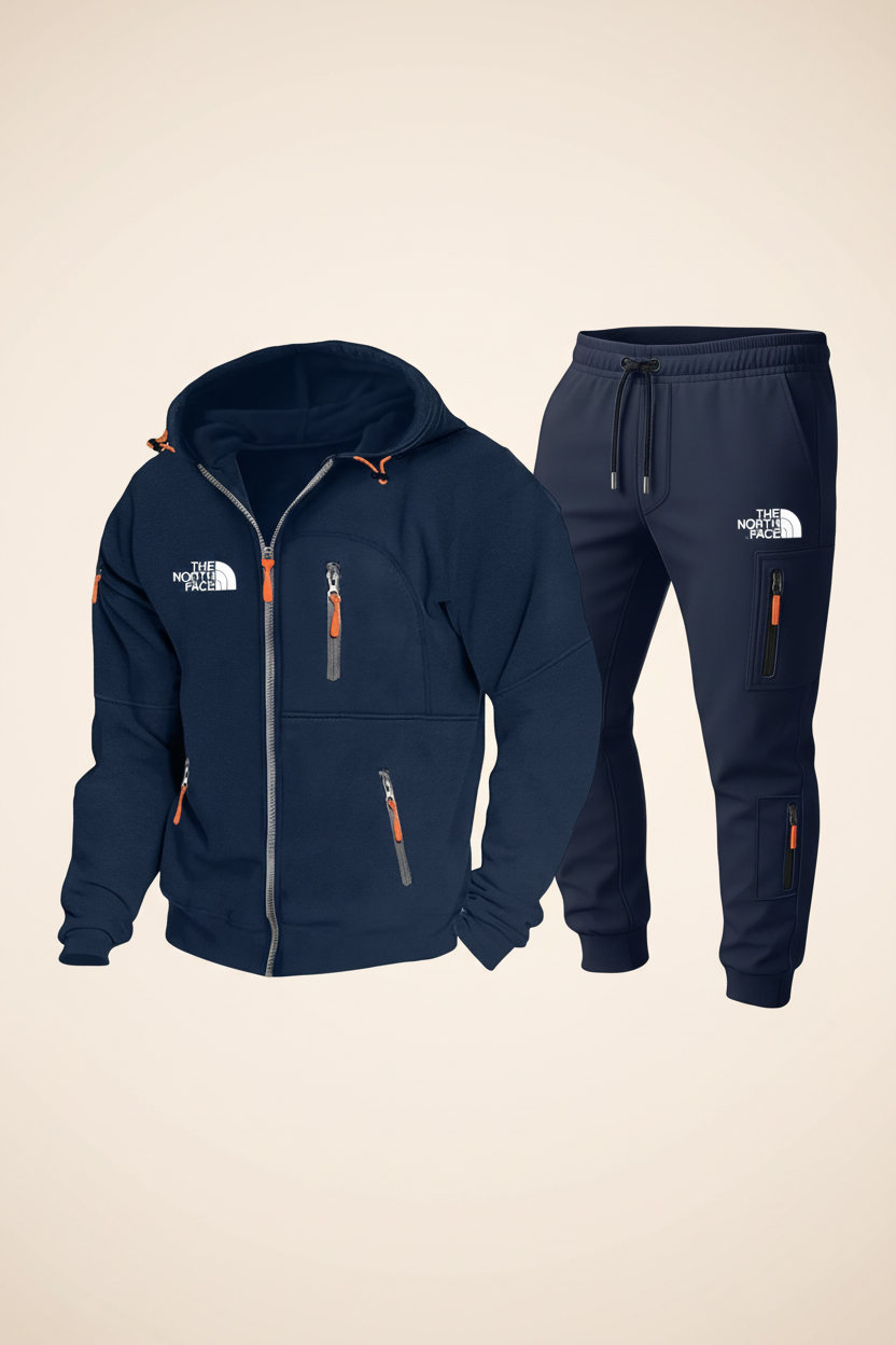 St. Martin Co Black Zip-Through Hoodie & Jogger Set — side view