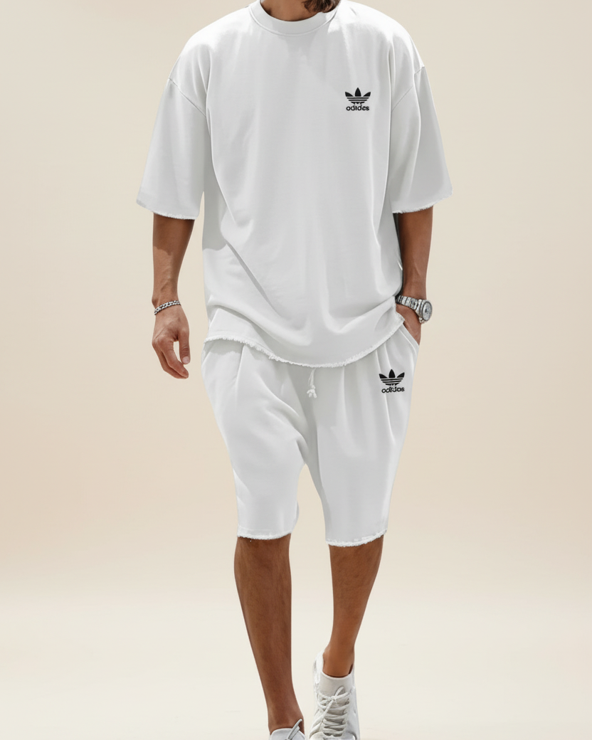 St. Martin Co AD Olive Raw-Hem Co-Ord Set — back view