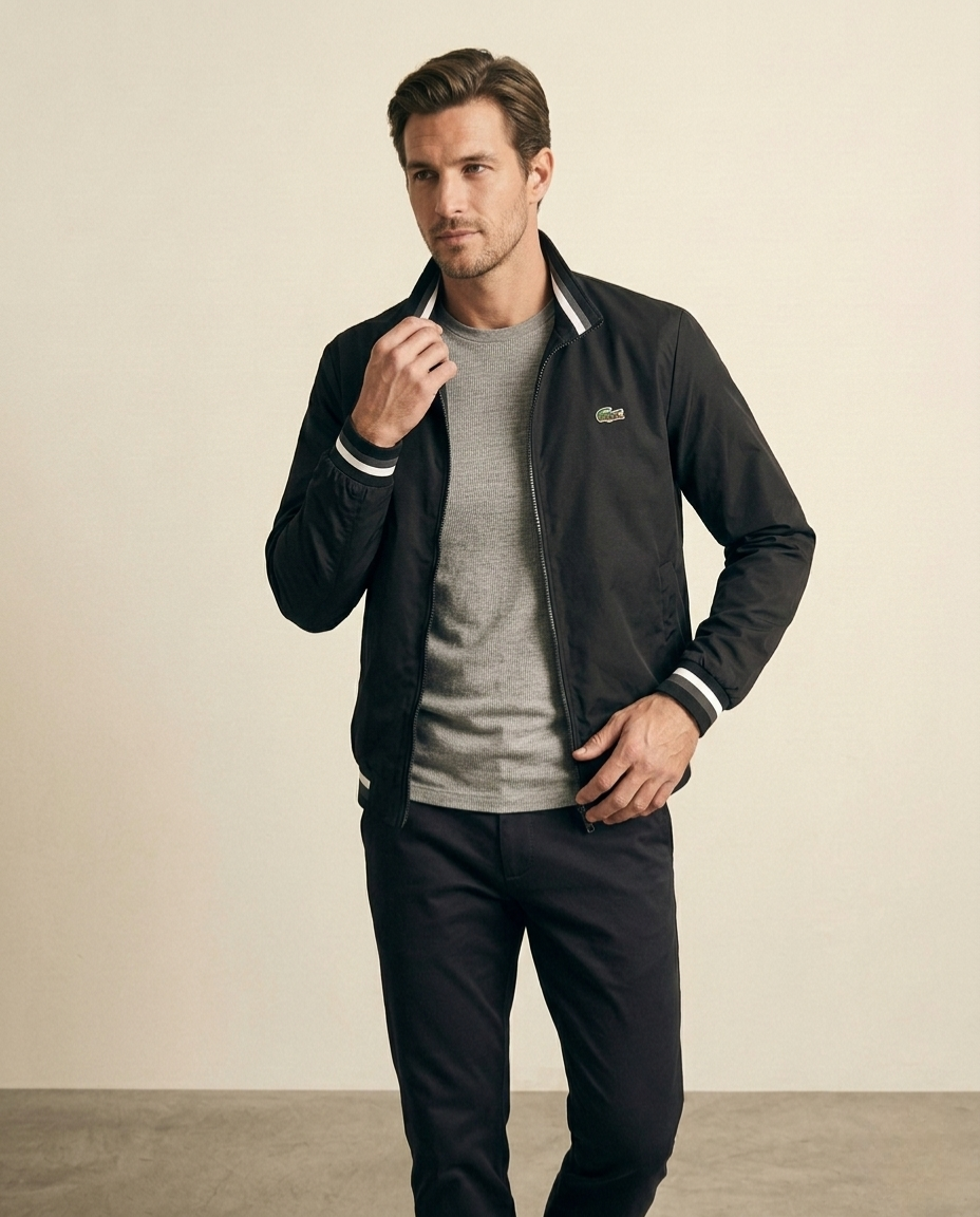 St. Martin Co LC Varsity Stripe Zip Blouson — front view