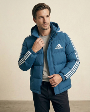 St. Martin Co AD Teal Hooded Quilted Puffer Jacket — side view