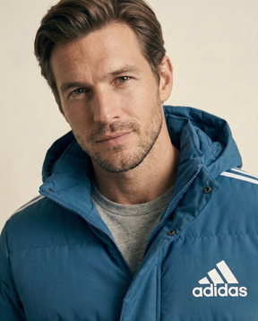 St. Martin Co AD Teal Hooded Quilted Puffer Jacket — lifestyle view
