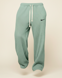 St. Martin Co Charcoal Waffle-Knit Drawstring Jogger Trousers — lifestyle view