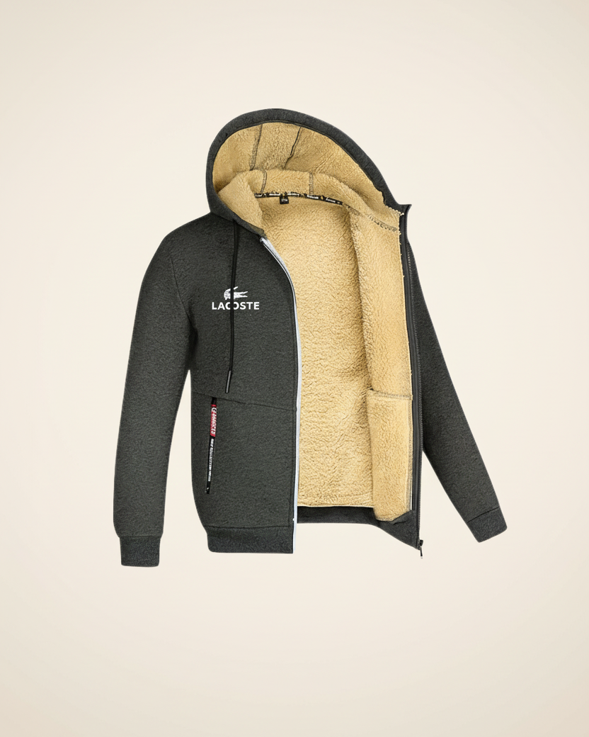 St. Martin Co Sherpa-Lined Full-Zip Hooded Sweatshirt — detail view