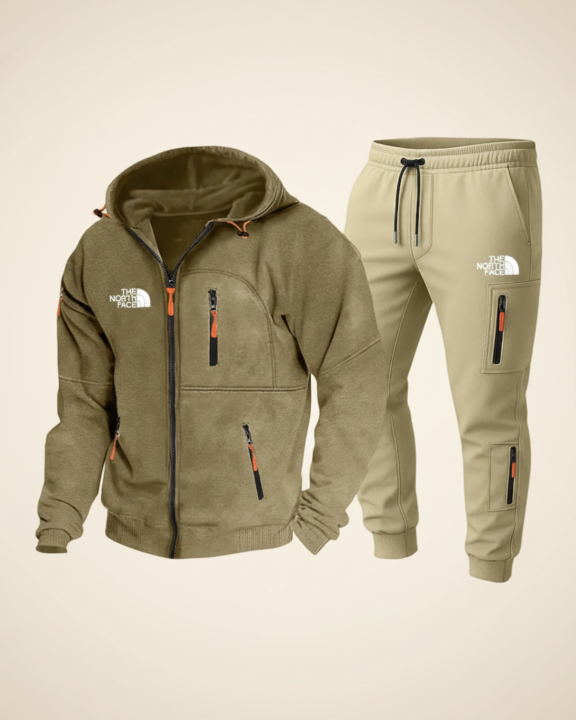 St. Martin Co Black Zip-Through Hoodie & Jogger Set — detail view