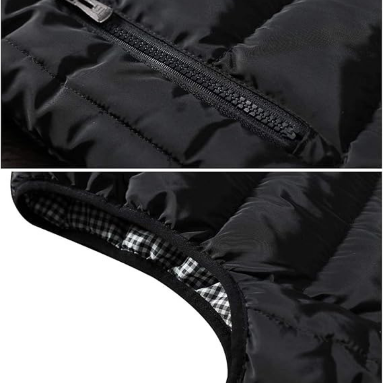 St. Martin Co LC Quilted Down Gilet Houndstooth Lined — detail view
