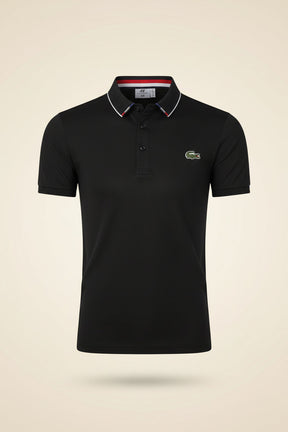 St. Martin Co LC Sky Blue Tipped Piqué Polo — detail view