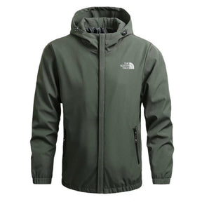 St. Martin Co TNF Pale Grey Hooded Shell Jacket — detail view