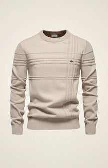 St. Martin Co LC Forest Tonal Grid Crewneck Knit — back view
