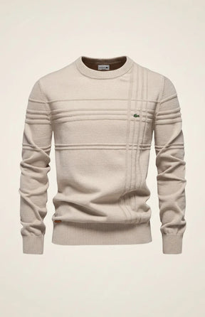 St. Martin Co LC Forest Tonal Grid Crewneck Knit — back view