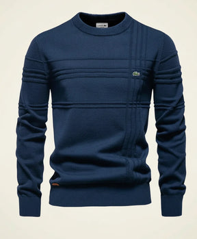 St. Martin Co LC Forest Tonal Grid Crewneck Knit — side view
