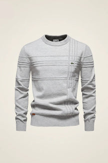 St. Martin Co LC Forest Tonal Grid Crewneck Knit — detail view