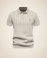 St. Martin Co RL Ribbed Knit Short Sleeve Polo — detail view