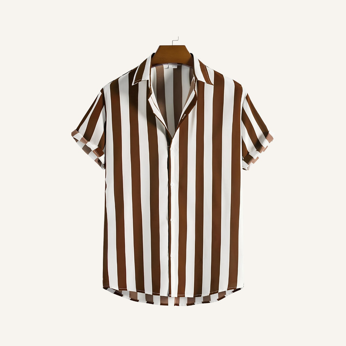 St. Martin Co Sky Stripe Short-Sleeve Camp Shirt — lifestyle view