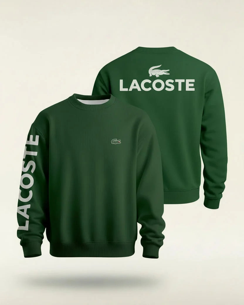 St. Martin Co LC Forest Crewneck Sleeve-Script Sweatshirt — detail view