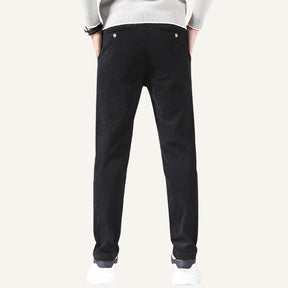 St. Martin Co Grey Fine-Cord Slim Tapered Trousers — lifestyle view