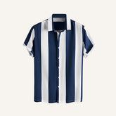 St. Martin Co Bold Regatta Stripe Short-Sleeve Shirt — front view