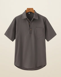 St. Martin Co Ecru Short-Sleeve Popover Polo Shirt — detail view
