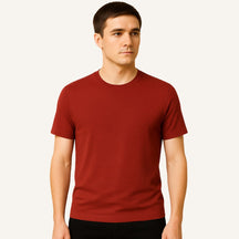 St. Martin Co Sand Waffle-Knit Crew Neck Tee — lifestyle view
