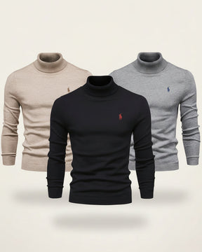 St. Martin Co RL Rollneck Knit Three-Colour Set — front view