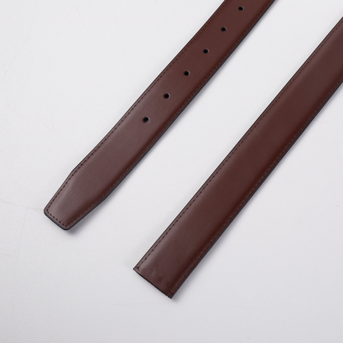 St. Martin Co Reversible Leather Belt Brushed Silver Buckle — lifestyle view