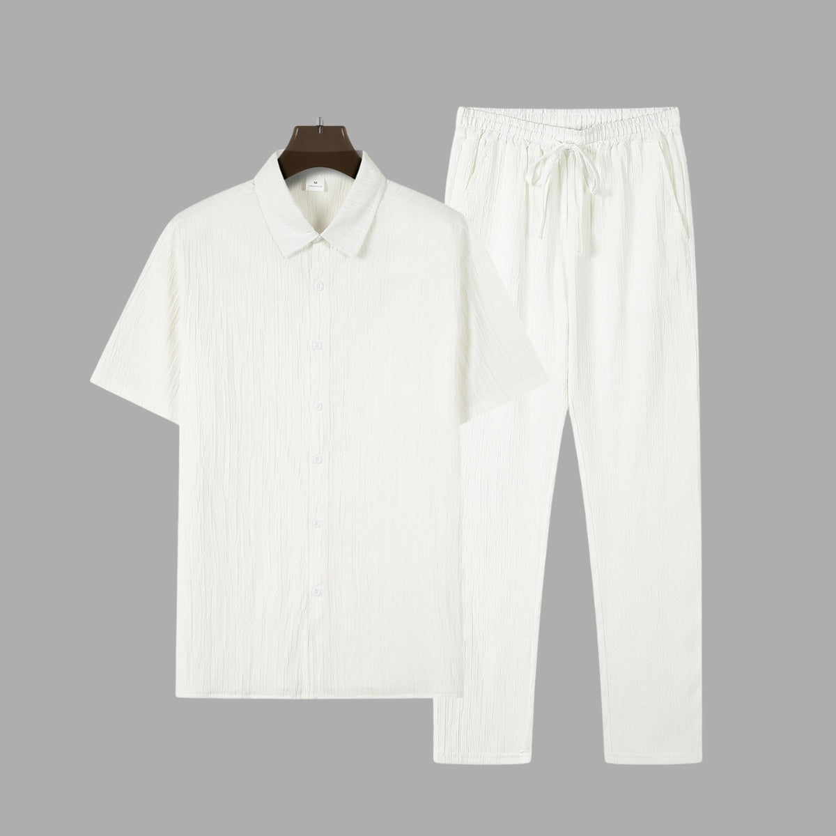 St. Martin Co Crinkle Cotton Short Sleeve Co-ord Set — detail view