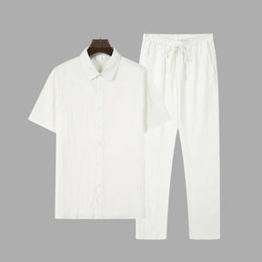 St. Martin Co Crinkle Cotton Short Sleeve Co-ord Set — detail view