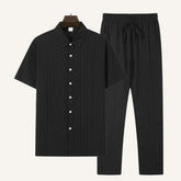 St. Martin Co Crinkle Cotton Short Sleeve Co-ord Set — detail view