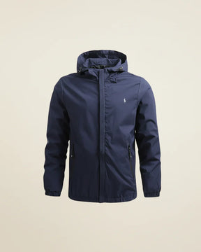 St. Martin Co RL Hooded Shell Jacket in Black — back view