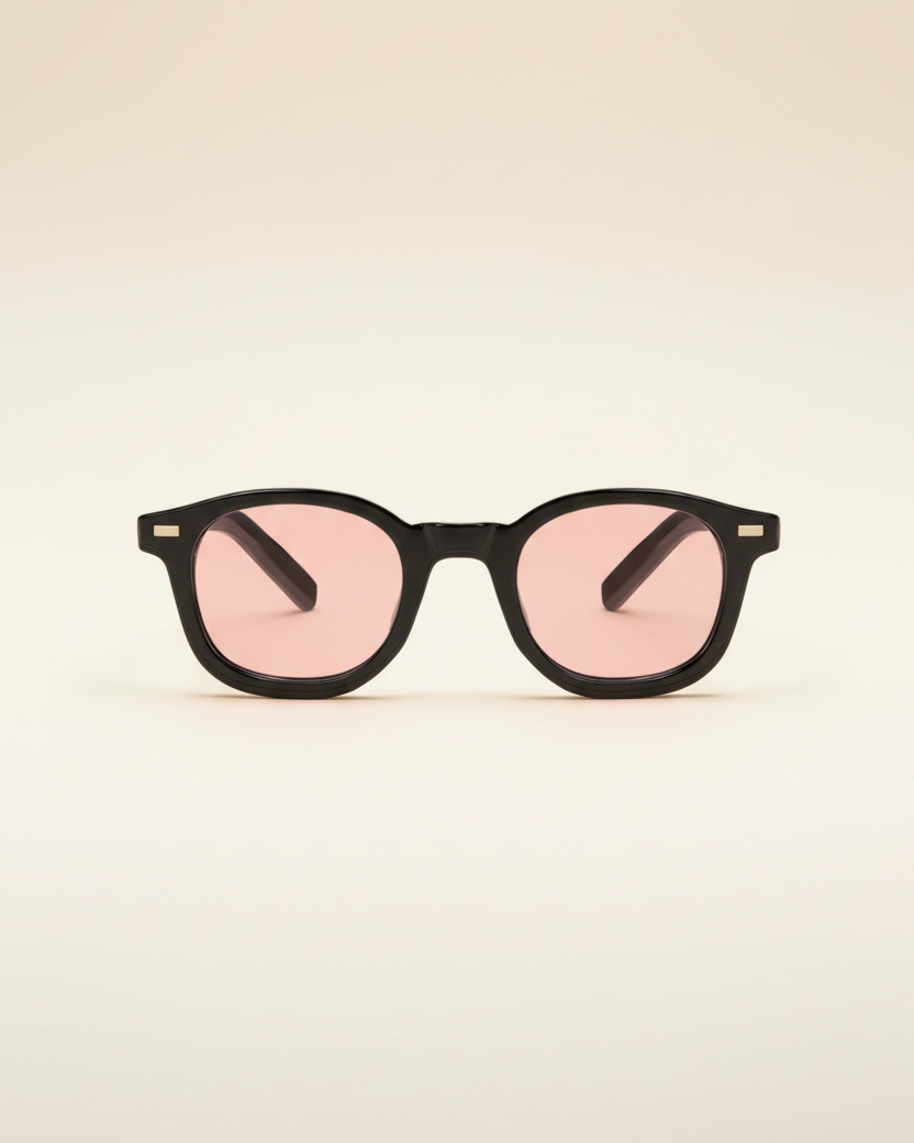 St. Martin Co Black Acetate Square-Frame Sunglasses — detail view