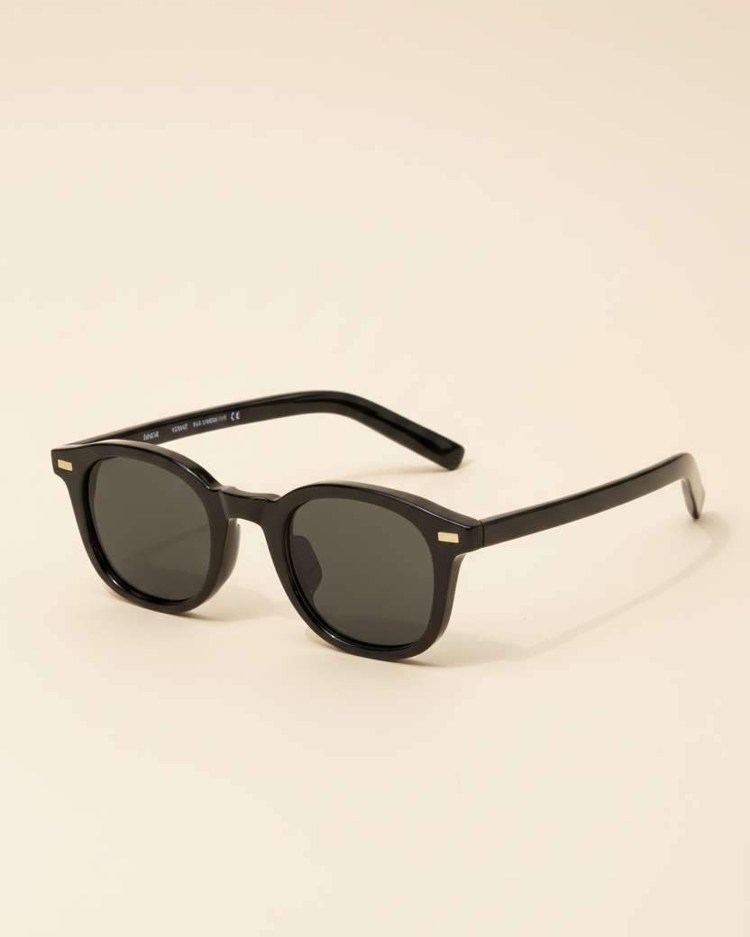 St. Martin Co Black Acetate Square-Frame Sunglasses — lifestyle view