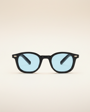 St. Martin Co Black Acetate Square-Frame Sunglasses — detail view