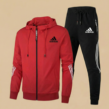 St. Martin Co AD Contrast Stripe Zip-Through Tracksuit Set — lifestyle view