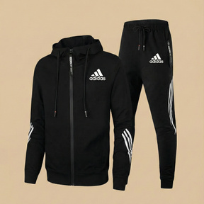 St. Martin Co AD Contrast Stripe Zip-Through Tracksuit Set — back view