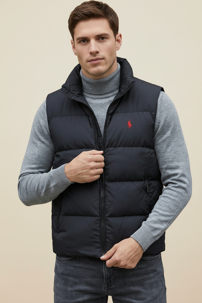 St. Martin Co RL Alpine Gilet and Roll-Neck Set — detail view