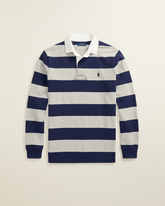 St. Martin Co RL Hooped Cotton Rugby Collar Shirt — front view