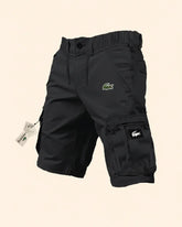 St. Martin Co LC Charcoal Cargo Short Drawstring Waist — front view