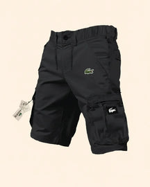 St. Martin Co LC Charcoal Cargo Short Drawstring Waist — front view