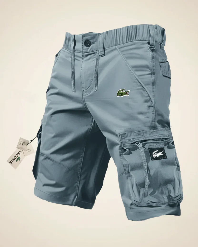 St. Martin Co LC Charcoal Cargo Short Drawstring Waist — side view