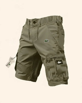 St. Martin Co LC Charcoal Cargo Short Drawstring Waist — back view