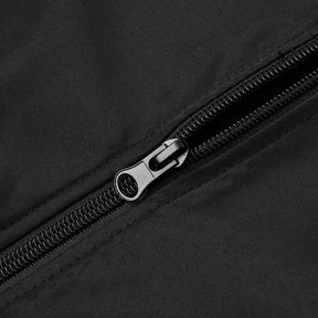 St. Martin Co Black Structured Bomber With Ribbed Trim — detail view