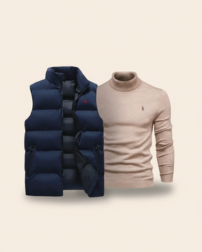 St. Martin Co RL Alpine Gilet and Roll-Neck Set — detail view