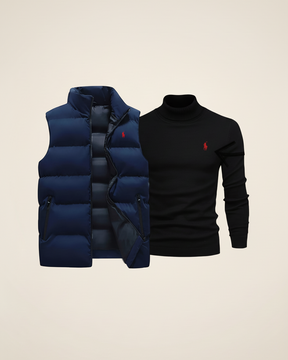 St. Martin Co RL Alpine Gilet and Roll-Neck Set — detail view