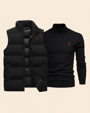 St. Martin Co RL Alpine Gilet and Roll-Neck Set — detail view