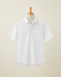St. Martin Co Ecru Short-Sleeve Popover Polo Shirt — detail view