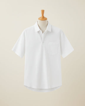 St. Martin Co Ecru Short-Sleeve Popover Polo Shirt — detail view