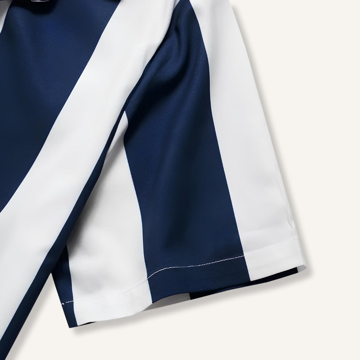 St. Martin Co Bold Regatta Stripe Short-Sleeve Shirt — detail view