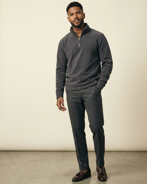 St. Martin Co Slate Fleece Quarter-Zip Pullover — lifestyle view