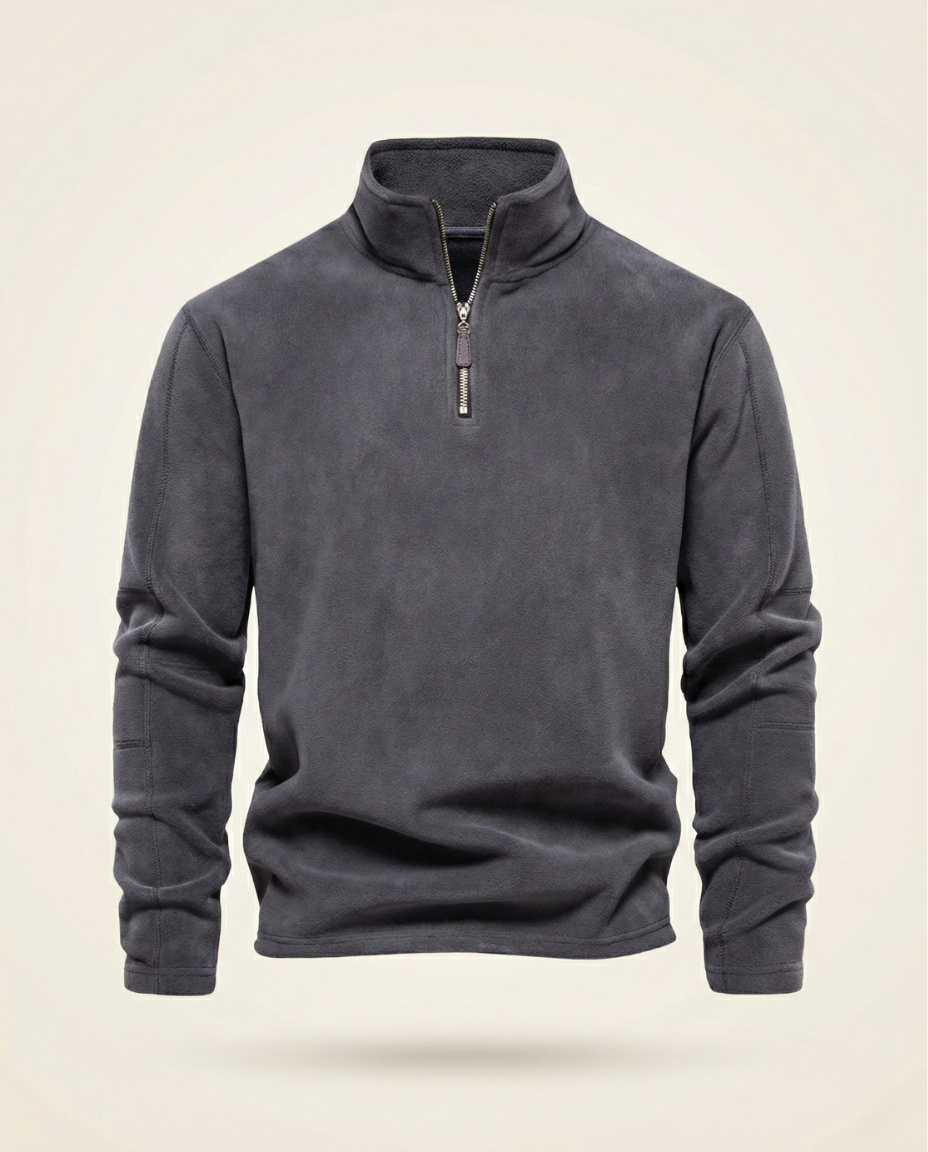 St. Martin Co Slate Fleece Quarter-Zip Pullover — front view